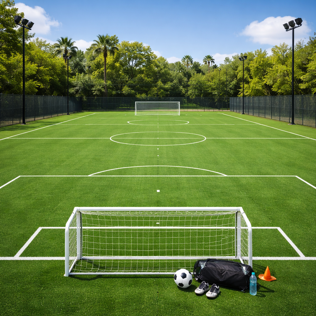 football turf construction with artificial grass and shock pad system by YNextGen