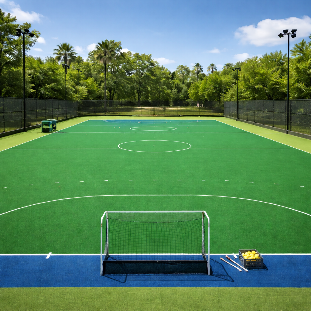 synthetic hockey turf construction with professional sports flooring by YNextGen