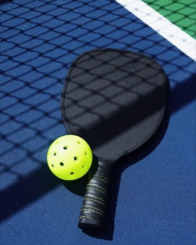 Professional outdoor pickleball court with acrylic surface and net system in India