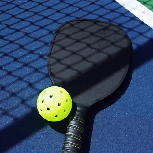 Professional outdoor pickleball court with acrylic surface and net system in India