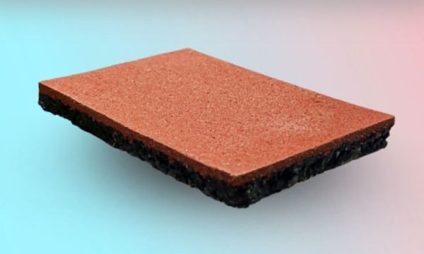 Rubber cushion layer used in sports flooring for shock absorption and durability