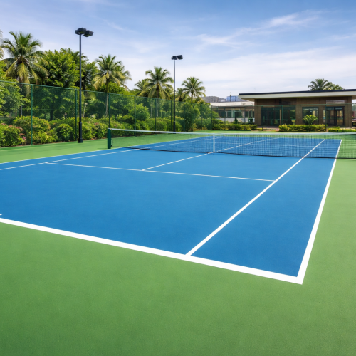 acrylic sports flooring for basketball and tennis courts by YNextGen