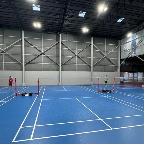 Badminton court flooring in Dehradun Uttarakhand by YNextGen Sports Infra with professional synthetic surface